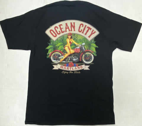 Motorcycle Enjoy the Ride Ocean City, MD Men's Shirt