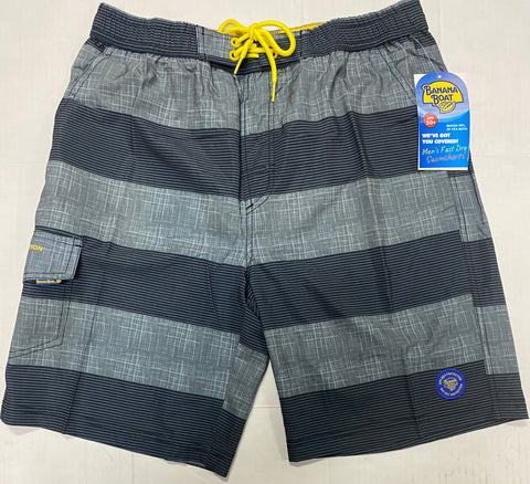 Banana Boat 50 UPF Black and Gray Men’s Swim Shorts Swimsuit