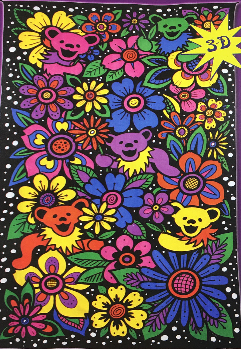 Vibrant Grateful Dead Bears Tapestry for Music Lovers