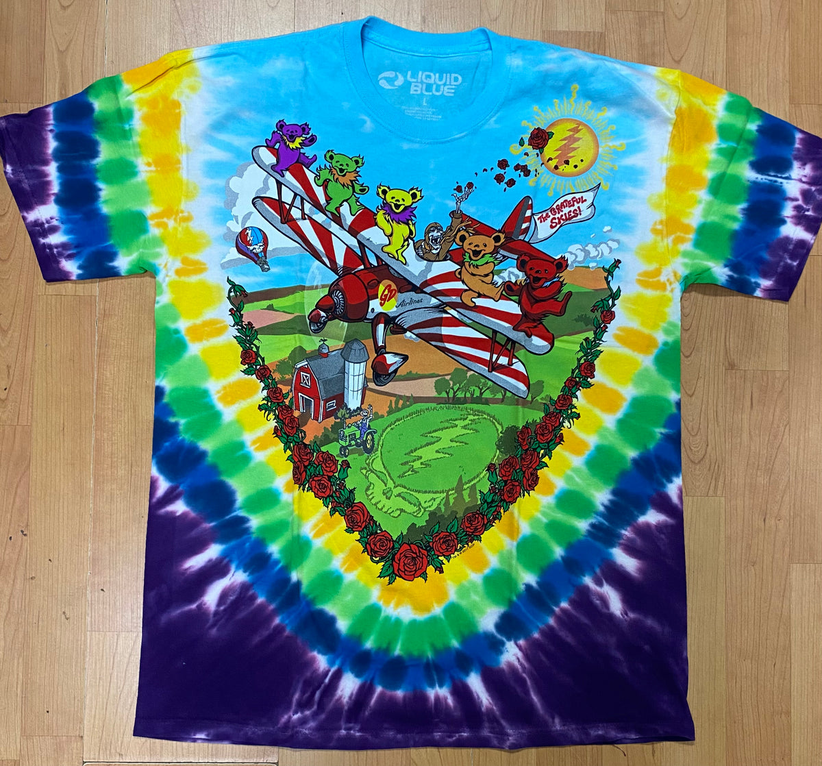 Grateful Dead Parachute Bears Tie Dye Men's Shirt – 28th Street Beach  Variety