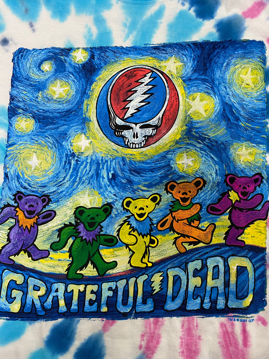 Starry Bears Tie Dye Grateful Dead T Shirt - Spencer's