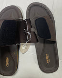 Air Balance Men's Brown Flip Flops Adjustable Slide Sandals