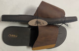 Air Balance Comfort Men's Brown Flip Flops Adjustable Slide Sandals