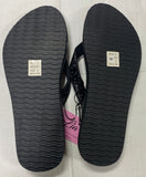 Lia Women’s Black Comfort Cushion Flip Flops Sandals