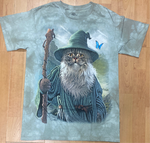 Catdalf Green Tie Dye Men's Shirt