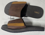 Air Balance Comfort Men's Brown Flip Flops Adjustable Slide Sandals