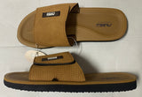 Air Balance Men's Tan Flip Flops Adjustable Slide Sandals