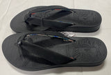 Lia Women’s Tropical Comfort Cushion Black Flip Flops Sandals