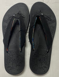Lia Women’s Tropical Comfort Cushion Black Flip Flops Sandals