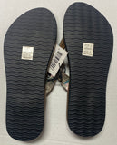 Lia Women’s Brown With Tropical Strap Flip Flops Sandals