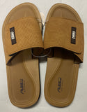 Air Balance Men's Tan Flip Flops Adjustable Slide Sandals
