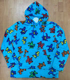 Grateful Dead Polar Fleece Unisex Dancing Bears Hooded Sweatshirt