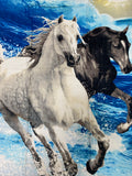Wild Horses Beach Velour Beach Towel