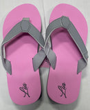Lia Women’s Pink and Gray Flip Flops Sandals