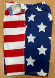 USA Flag RWB Striped 3 Pockets Men’s Swim Shorts Swimsuit