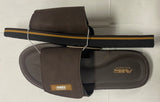 Air Balance Men's Brown Flip Flops Adjustable Slide Sandals