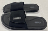 Air Balance Men's Black Flip Flops Adjustable Slide Sandals