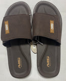 Air Balance Men's Brown Flip Flops Adjustable Slide Sandals
