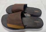 Air Balance Comfort Men's Brown Flip Flops Adjustable Slide Sandals