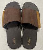 Air Balance Comfort Men's Brown Flip Flops Adjustable Slide Sandals