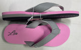 Lia Women’s Pink and Gray Flip Flops Sandals