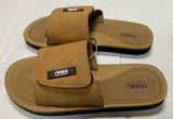 Air Balance Men's Tan Flip Flops Adjustable Slide Sandals