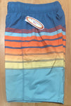 US Apparel Striped 4 Pockets Men’s Swim Shorts Swimsuit