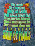 Grateful Dead Ship of Fools Lyrics Tie Dye Men's Shirt