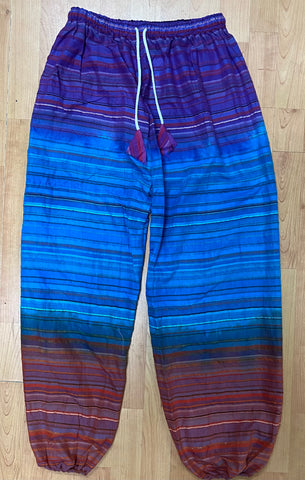 Hippie Striped Boho One Size Festival Pants