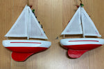 Sailboat Christmas Ornaments Ocean City, MD Set of 2