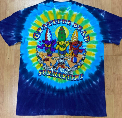 Grateful Dead Summertime Surf Tie Dye Men's Shirt