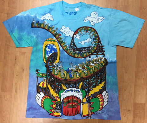 Grateful Dead Rollercoaster Tie Dye Men's Shirt