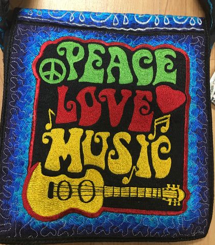 Peace Love Music Messenger Bag