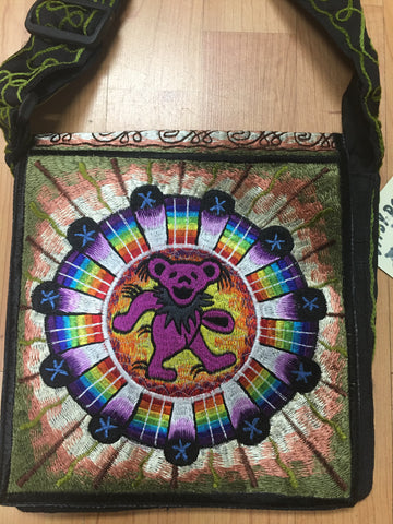 Grateful Dead Purple Bear Messenger Bag