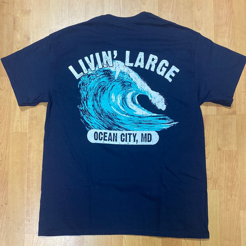 Livin’ Large Wave Ocean City, MD Men's Shirt
